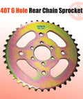 40T High Speed Rear Chain Sprocket 6 Hole 37mm Bore for 420 Chain Fits Mini Bikes Like Coleman CT100U CC100X Mega Moto MMB80 Baja Doodle Bug DB30 Motovox MBX10