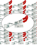 30 Pack Adjustable Toggle Latch Clamps Set with red vinyl grip and steel frame, heavy duty quick release hand tools for woodworking