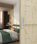 48 Inch Aluminum Bypass Sliding Door Hardware Kit Includes Two 8 Inch Barn Door Handles Commercial Grade Box Track Smooth