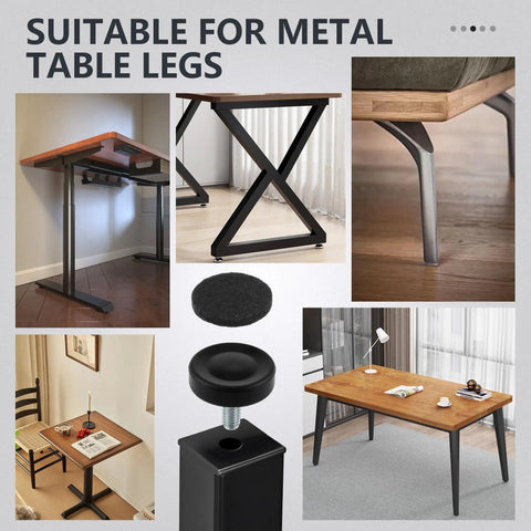 Fourteen Pack Furniture Leveling Feet Set With One Quarter Inch Thread, Adjustable Levelers for metal table legs, offices or homes