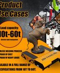Heavy Duty Electric Skates For Industrial Machine Moving With Dual Straight Aux Wheels, 360° Multi-Ton Cargo Roller Setup For Factory Floors And Shop Work with elephant.