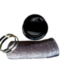 Outside Dryer Vent Kit With Damper in Black Finish Includes Stainless Plated Cowl And Fittings For Outdoor Exhaust No Sweat Install