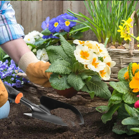 Heavy Duty Garden Trowel With Ergonomic Non Slip Grip Rust Resistant Finish For Planting Transplanting Weeding And Smoothing Soil