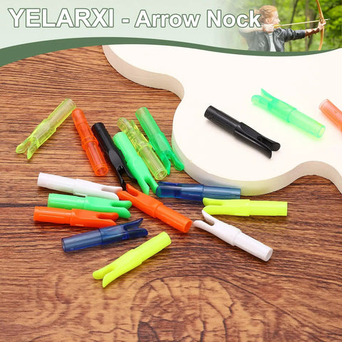 Dope Plastic Arrow Nocks Replacement Set 12 Pack For DIY Hunting And Target Shooting Fits Compound And Recurve Bows 6.2mm ID