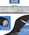 Outdoor Copper Pipe Insulation Cover 72 By 10.2 Inches Heavy Duty Weatherproof Foam Sleeve For Central Air Conditioner And Heat Pump Lines Flexible Insulation Wrap Black 1 Piece