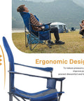 Two Pack Oversized Folding Camping Chair Set With High Back Padded Comfort Grab And Go Style Lightweight Steel Frame Portable Lawn Chairs