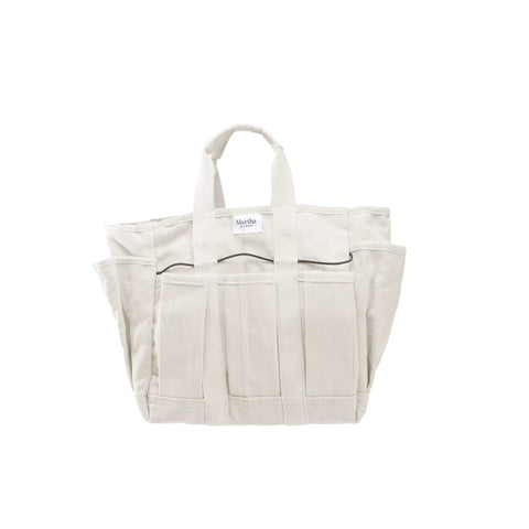 Heavy-Duty Canvas Garden Bag With 6-Inch Exterior Pockets And 11-Inch Interior Pockets, Comfortable Shoulder Strap, tool tote visible
