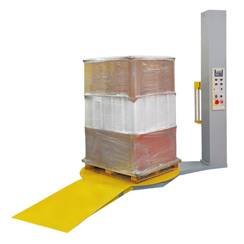 Rock Solid Heavy Duty Stretch Film Rolls For Machines, Clear 80 Gauge Secure Packing And Moving Wrap on pallet with wrapping machine.