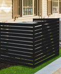 Heavy Duty 3 Panel Metal Privacy Screen Fence For Outdoor Spaces 42 Inch Tall 38 Inch Wide Panels Hide AC Units