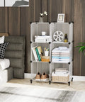 Six Cube Closet Organizer Set Dope DIY Stackable Shelves For Closet And Bedroom Translucent Storage Cubes in bedroom corner