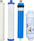 Replacement Filter Set for AC 30 Reverse Osmosis System 4 Pack Cartridges and Membrane for Home Use Easy Swap Filters