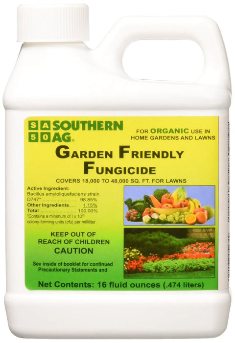 Garden Friendly Biofungicide And Bactericide For Home Gardens Protecting in 16 oz bottle with yellow label