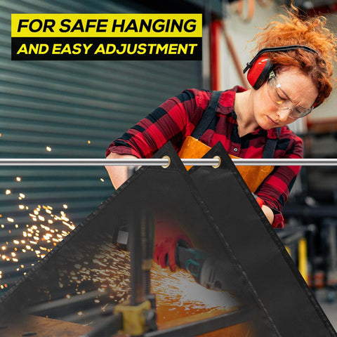 4x6ft Silicone Coated Fiberglass Welding Blanket Fireproof And Fire Retardant Beefed Up Heavy Duty Heat Shield in use during grinding