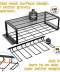 Heavy Duty Wall Mounted Power Tool Organizer 3 Tier Storage Rack For Cordless Drill Tools Strong Wire Mesh Top And Iron Support