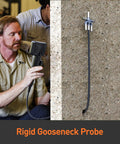 Two-Way Articulating Borescope With Light, 1080P Endoscope Inspection Camera, Flexible 5.5ft Probe in use by technician