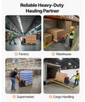 Massive 4400 Lb Electric Pallet Jack Truck With Lithium Battery And 48 Inch Forks For Heavy Material Handling In Warehouses And Supermarkets Plus Easy Ramp Climbing Power in use at a supermarket.