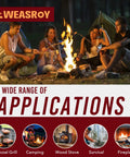 People around campfire using Grillin Ready Fire Starters For Fireplace And Grill Odorless Water Resistant Squares for camping.