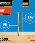 Beefy Exterior Wood Screws Set For Decking And Outdoor Projects, Size Eight By Two And A Half Inch, displayed against wood.