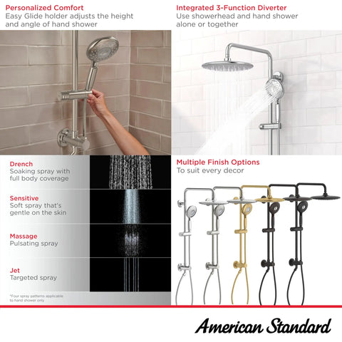 Slick 11 Inch Rain Showerhead And Four Function Hand Spray With 24 Inch Slide Bar And Rotary Diverter In Brushed Nickel Complete Retrofit Kit For Top Shelf Bathroom Upgrades That Give You Zero Stress High Pressure Soaking Sessions