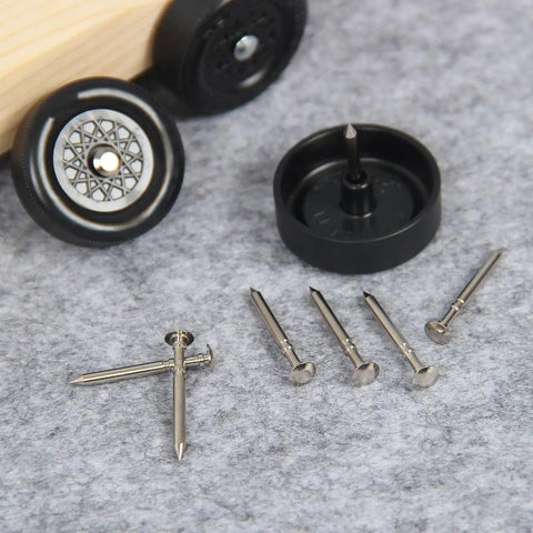 Derby Car Kit With Eight Pinewood Axles And 40ml Graphite Lubricant Powder For Smoother Spins And Speedy Faster Races
