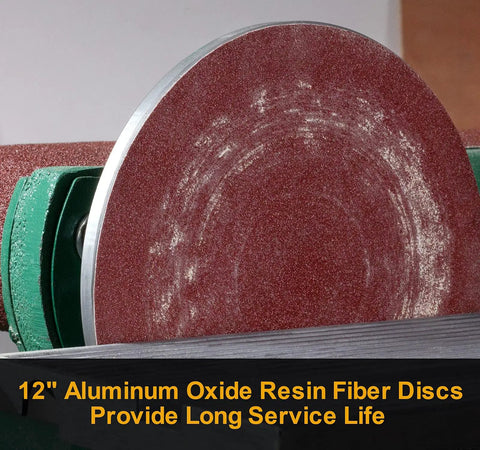 12 Inch Sanding Discs Set With 60 Pieces Grits 80 100 120 180 240 400 Aluminum Oxide Self Stick Adhesive Discs on sander