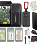 G82 Golf Launch Monitor With Premium GPS Handheld And Virtual Caddie 5 Inch Touchscreen Built In Radar Putting Metrics 43000 Preloaded Courses Bundle including accessories