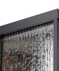 Top view of Mirror Waterfall Fountain with Stones and Lights for Indoor Outdoor Zen Decor Create a Calming Vibe 72 Inches Tall