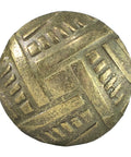 Top Shelf Vintage Upholstery Tacks 100 Pack 7/16 Inch Antique Brass Furniture Studs close-up of textured metal surface.