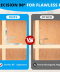 Comparison of Stainless Steel L Brackets Set, 18 Pack 90 Degree Right Angle Corner Braces for shelves and wood furniture.
