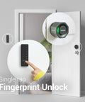 Wireless Bluetooth Fingerprint Keypad for Aegis Smart Door Lock Tap to Unlock Passcode Access Guest Codes Wire Free Keypad