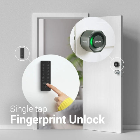 Wireless Bluetooth Fingerprint Keypad for Aegis Smart Door Lock Tap to Unlock Passcode Access Guest Codes Wire Free Keypad