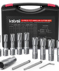 Heavy Duty TCT Annular Cutter Set, Tough As Nails Hole Saw Kit Featuring Premium Carbide Tips in a rugged storage case.