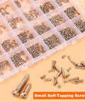 Nickel Plated M1.2 M1.4 M1.5 M2 Round Pan Head Tapping Screws Kit For Laptop Notebook Electronics Repair 1100 Pieces 24 Types