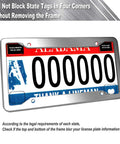Heavy Duty Stainless Steel License Plate Frames With Mirror Polished Silver Finish Car Tag Covers displaying Alabama plate