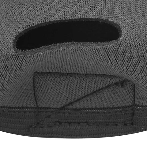 Close-up of Soft Neoprene Diving Regulator Cover for Scuba Gear with elastic strap, showing stitching and material texture