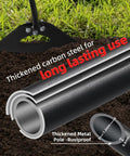 Garden Hoe Weeder Removal No Nonsense Heavy Duty Weed Tool For Gardening 55 Inch, showing thickened carbon steel and hollow blade