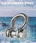 Pro Grade 316 Marine Stainless Steel D Ring Shackles Heavy Duty Anchor And Towing Rigging Gear Built Like A Tank For Boats And Yachts Including Secure Cotter Pins, close-up on a shiny shackle in ocean splashes.