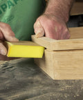 Very Fine 220 Grit Dual Angle Sanding Sponge 3 By 5 By 1 Inches for smoothing wood edges, easy grip, handheld tool