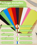 20 Pcs G10 Spacer Sheets For DIY Knife Making Kit 6.3 X 2 X 0.04 Inches Knife Handle Liners in 10 colors on table