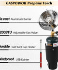 Outdoor Propane Golf Cart Heater 6200 BTU Portable Heater For Cold Rounds With Cup Holder Heats Up To 200 Sq Ft Fuel Not Included