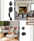 Oil-Rubbed Bronze Front Door Lock Set With Double Handles And Dummy Front Door Handles, Easy Install