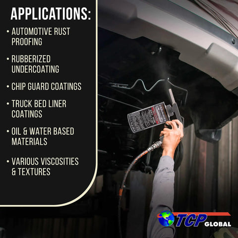 Built Tough Pneumatic Undercoating Spray Gun And Auto Rust Proofing Applicator used for automotive rust proofing application.