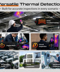 Next Level Thermal Camera For iPhone Android And Tablet With 512 By 384 IR Clarity USB C Port Works With iOS 15 16 17 And iPad For Home Inspections HVAC And Auto. HVAC and home inspection use
