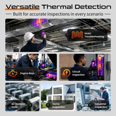 Next Level Thermal Camera For iPhone Android And Tablet With 512 By 384 IR Clarity USB C Port Works With iOS 15 16 17 And iPad For Home Inspections HVAC And Auto. HVAC and home inspection use