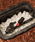 Rain Bird PRF07530S inline drip irrigation Y-filter, 3/4 in MPT, 30 psi regulator, installed in a valve box