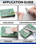 Application guide for using Copper Fabric Strips With Conductive Adhesive, 200 Pcs Pack on circuit boards for EMI shielding.
