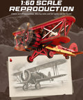 3D Wooden Puzzle For Grownups Gravity Swing Model Kit 163 Piece Set Recreating A Classic Biplane Gladiator model with sketch