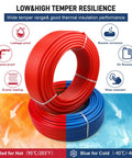 Half Inch Pex Tubing 100 Ft Two Rolls With EVOH Non Oxygen Barrier Durable Leak Proof Flexible Pex B Pipe For Residential Water Lines And Radiant Heating Red And Blue