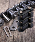 10 Pack Bicycle Chain Link Connector Single Speed Wheel Beefy Roller Steel No Drama Quick Fix Kit on wooden surface.