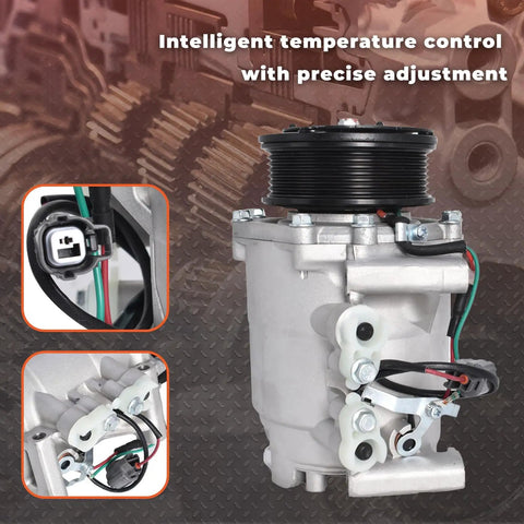 Top Rated AC Compressor Replacement For Honda CRV Two Point Four Liter 2002 Through 2006 Quick Chill Drop In Air Conditioning Unit Reliable Cooling CO 10663AC